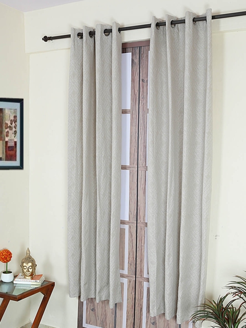 

RANGRAGE Silver-Toned Room Darkening Door Curtain