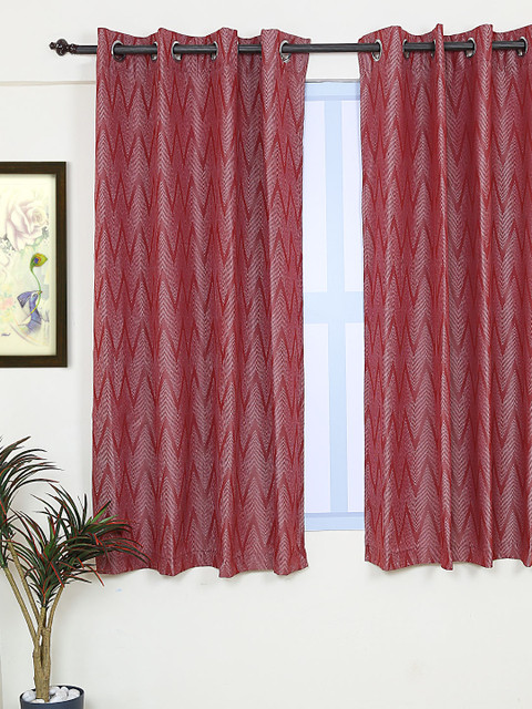

RANGRAGE Maroon Room Darkening Window Curtain