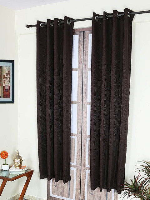 

RANGRAGE Brown Room Darkening Door Curtains