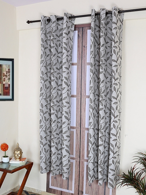 

RANGRAGE Grey & Brown Room Darkening Door Curtain