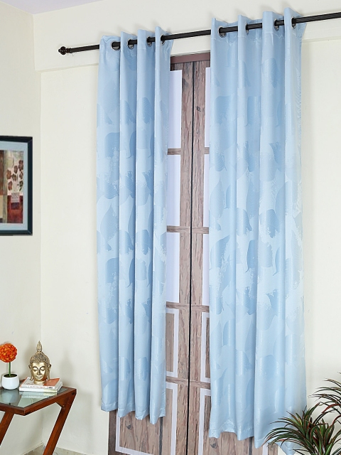 

RANGRAGE Blue Room Darkening Door Curtains