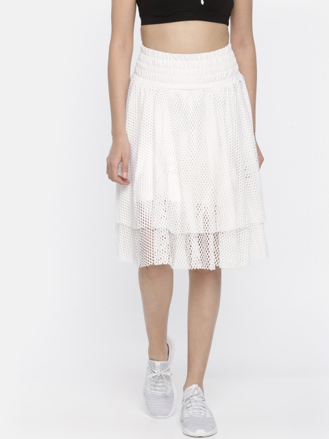 

Puma Women White Self Design En Pointe Layered Flared Skirt