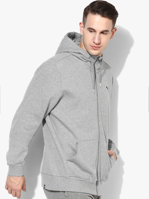 

Puma Men Grey Melange Printed ESS FZ Hoody Hooded Sweatshirt