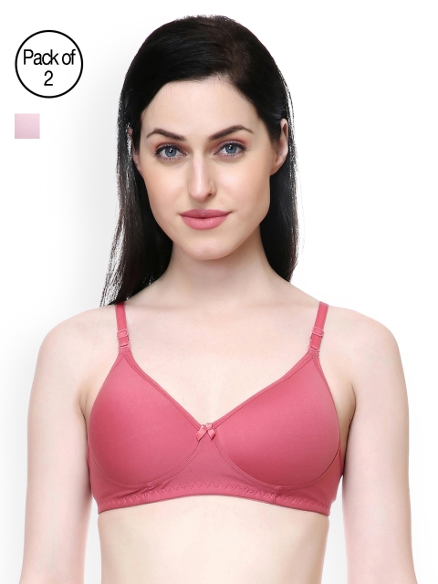 

Lady Lyka Women Pack of 2 T-shirt Bras BREEZE-PNK-MISTIQUE-PNCH, Pink