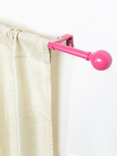

Deco Window Pink Curtain Rod With Brackets & Finials