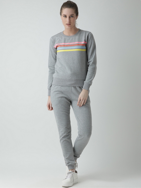 

GRIFFEL Women Grey Striped Tracksuit