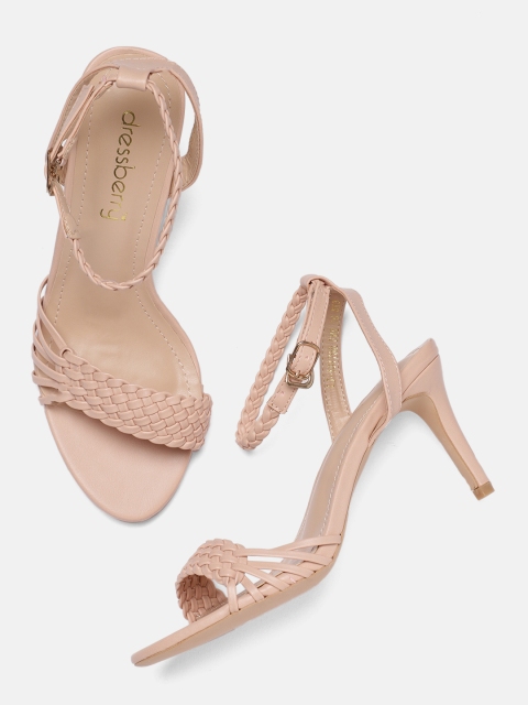 

DressBerry Women Nude-Coloured Solid Sandals