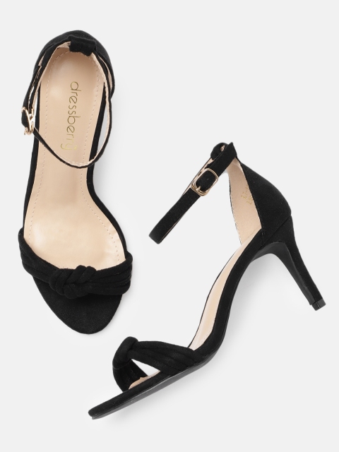 

DressBerry Women Black Solid Heels