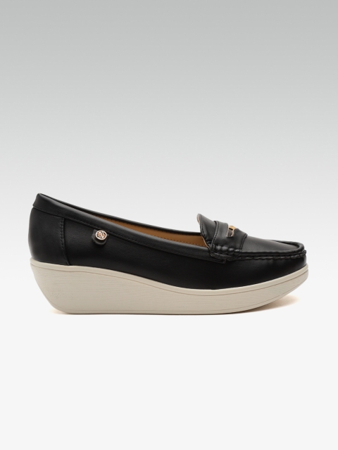 

Carlton London Women Black Heeled Loafers