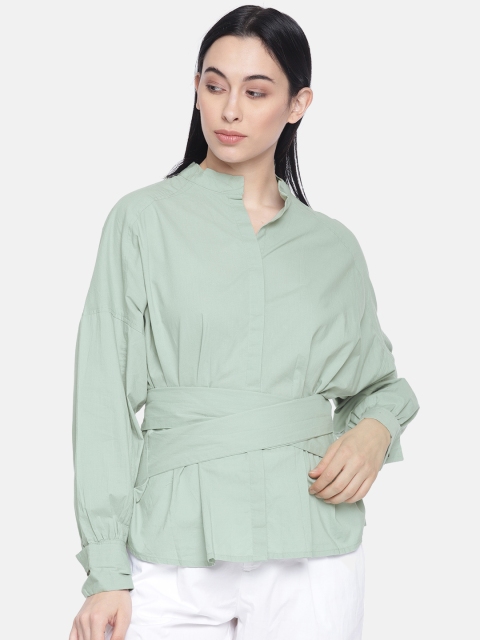 

Vero Moda Women Green Solid Shirt Style Top