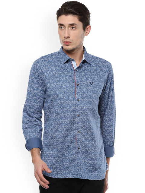 

Allen Solly Men Blue Slim Fit Printed Casual Shirt