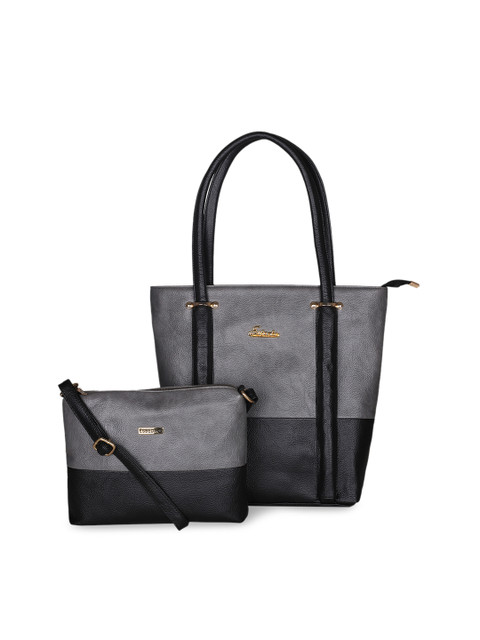 

ESBEDA Black & Grey Colourblocked Shoulder Bag