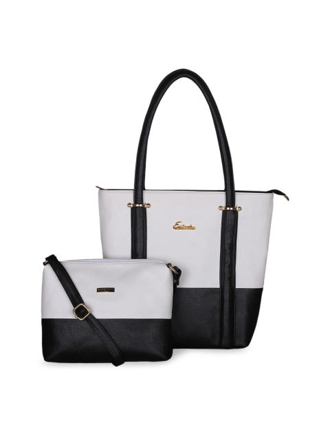 

ESBEDA Black & White Colourblocked Shoulder Bag