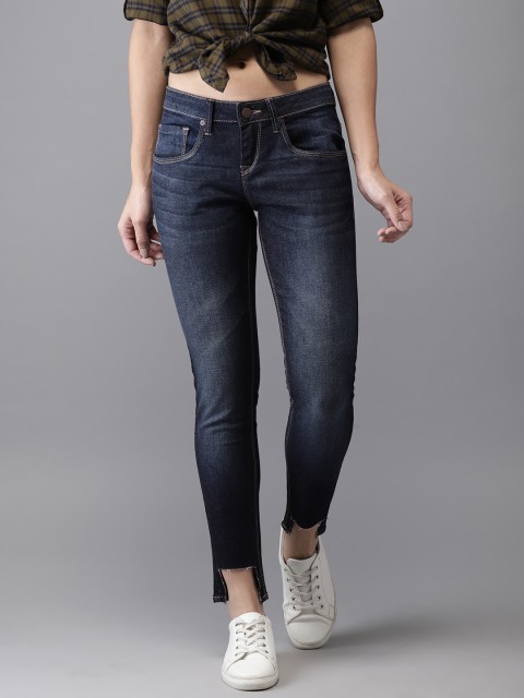 

HERE&NOW Women Blue Skinny Fit Mid-Rise Clean Look Stretchable Jeans