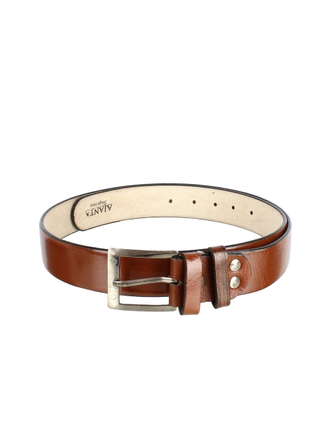 

Swiss Design Men Brown Solid Leather Belt