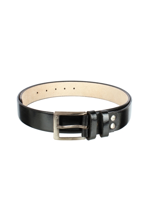

Swiss Design Men Black Solid Leather Belt