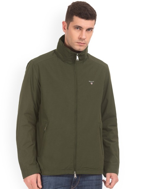 

GANT Men Olive Green Solid Padded Jacket