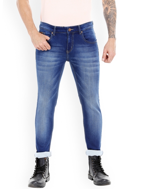 

BOLTS and BARRELS Men Blue Slim Fit Low-Rise Clean Look Jeans