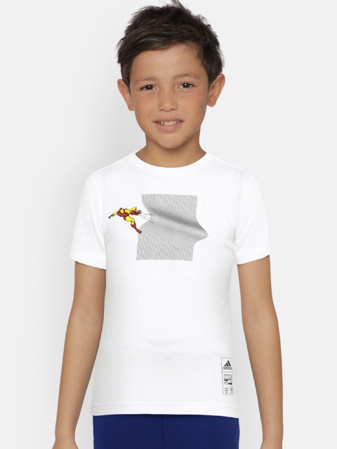 

White Printed Iron Man Tshirt