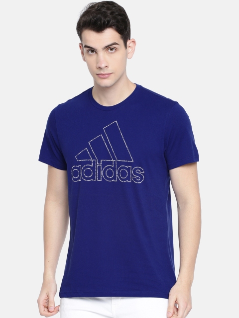 

ADIDAS Men Blue Printed BOS ID T-Shirt