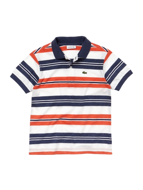 

Lacoste Boys Multicoloured Striped Polo Collar T-shirt, Multi