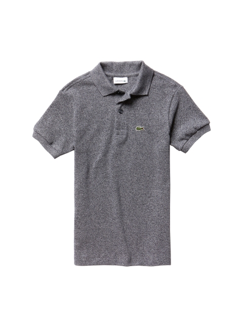 

Lacoste Boys Grey Melange Solid Polo Collar T-shirt