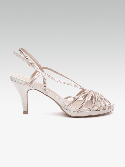 

Carlton London Women Gold-Toned Solid Peep Toes