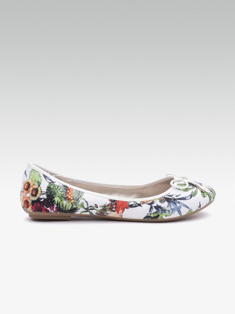 

Carlton London Women White Printed Synthetic Ballerinas