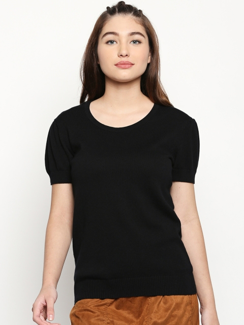 

Annabelle by Pantaloons Women Black Solid Top