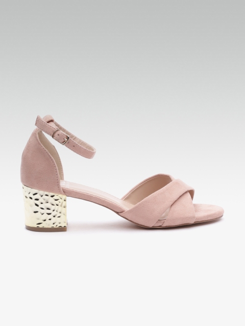 

Carlton London Women Pink Solid Sandals