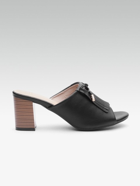 

Carlton London Women Black Solid Sandals