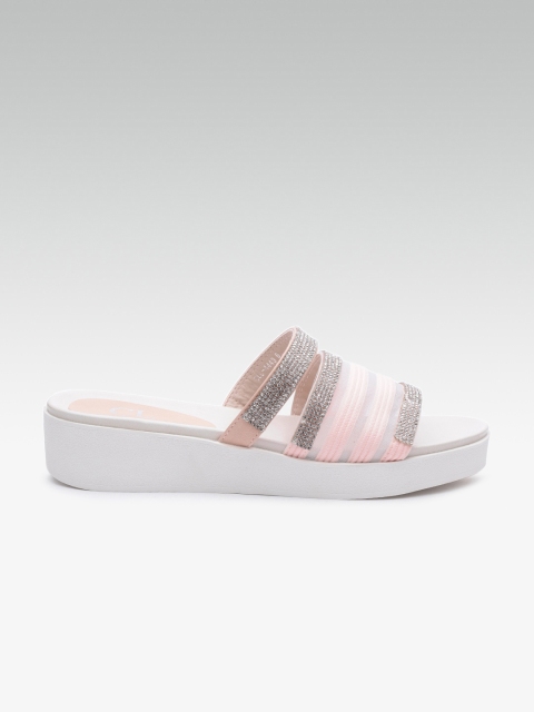 

Carlton London Women Pink Solid Synthetic T-Strap Flats