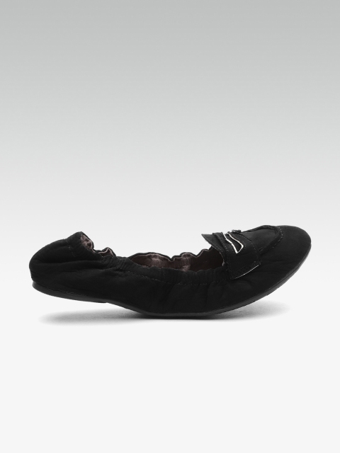 

Carlton London Women Black Solid Synthetic Ballerinas