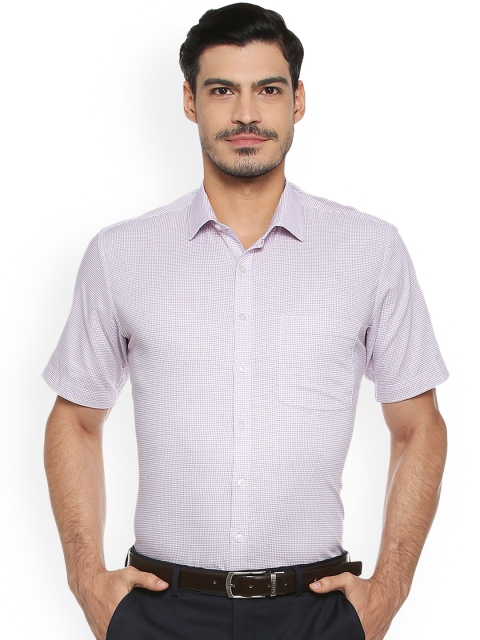 

Van Heusen Men White Regular Fit Checked Formal Shirt
