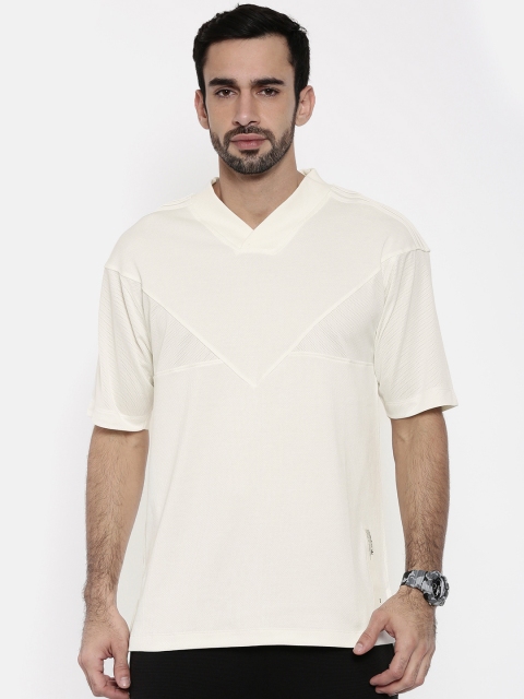 

ADIDAS Originals Men Off-White NMD Solid V-Neck T-shirt