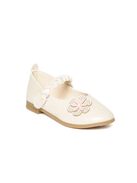 

Kittens Girls Beige Applique Ballerinas