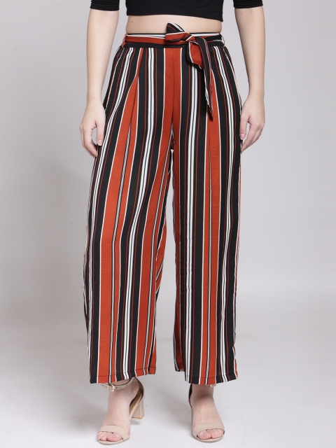 

plusS Women Multicoloured Striped Flared Palazzos, Multi