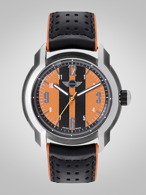 

MINI Men Orange & Black Analogue Watch MINI62E_HP
