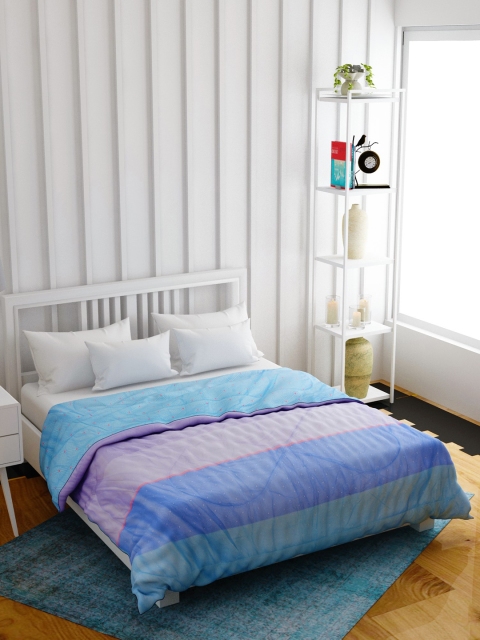 

EverHOME Blue Geometric Supersoft Flano 180 GSM Double A/C Comforter