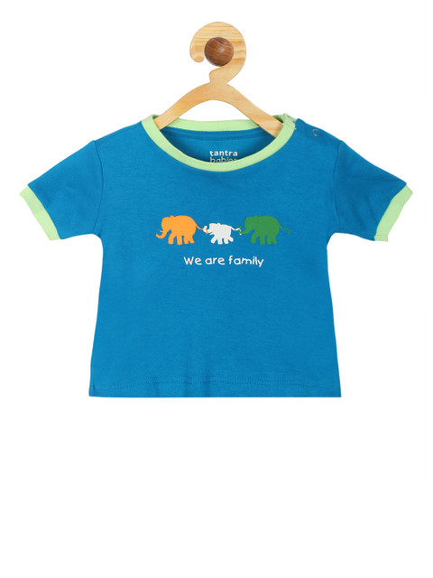 

Tantra Boys Blue Printed Round Neck T-shirt