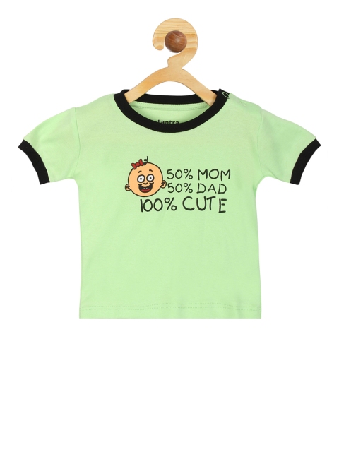 

Tantra Boys Green Printed Round Neck T-shirt