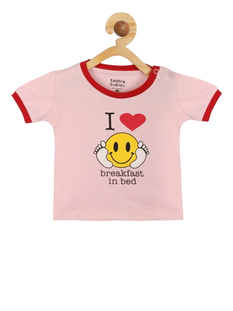 

Tantra Boys Pink Printed Round Neck T-shirt