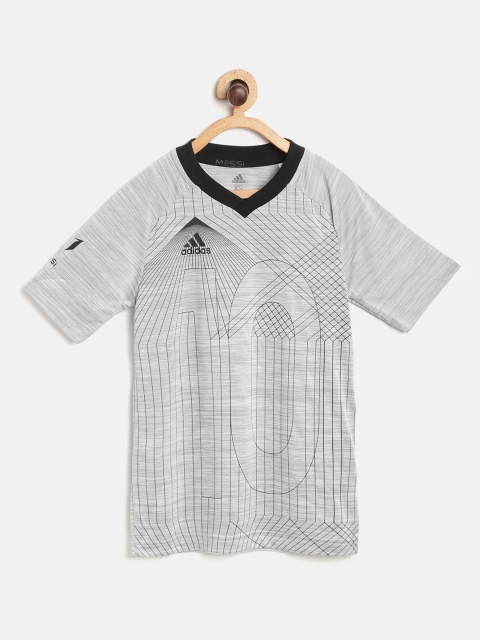 

ADIDAS Boys Grey Printed YB T-shirt