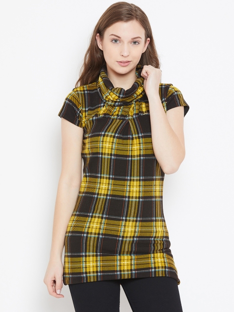 

Species Women Yellow & Black Checked Pullover