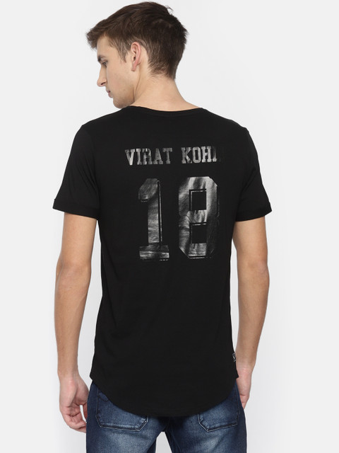

Puma Men Black Solid VK Logo T-shirt
