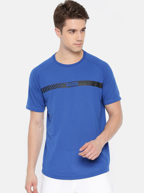 

Puma Men Blue Printed Active Tec T-Shirt