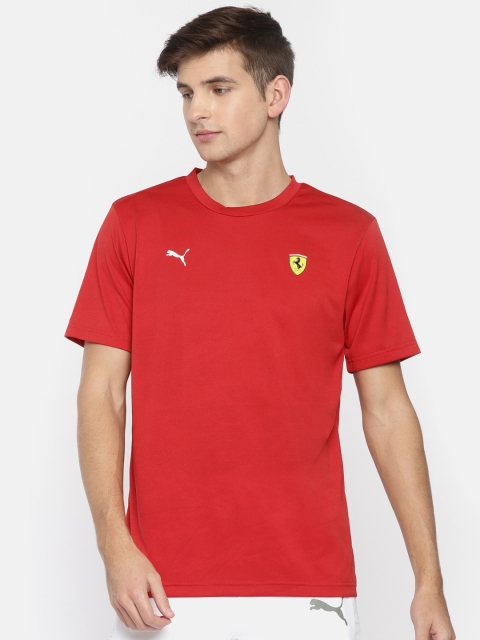 

PUMA Motorsport Men Red Solid SF Tech Graphic DRY-CELL T-shirt