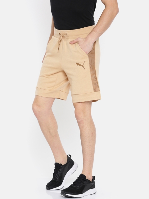 

Puma Men Khaki Solid Regular Fit Evo Interlock Sports Shorts