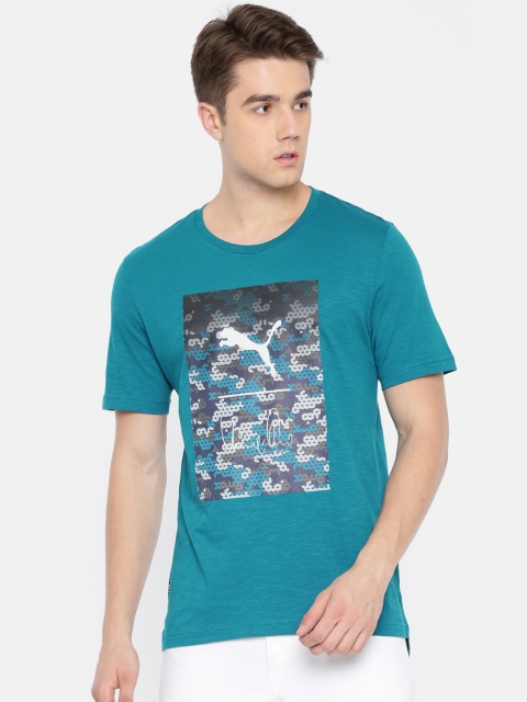 

one8 x PUMA Men Teal Blue VK Stylished Tee Deep Lagoon T-Shirt