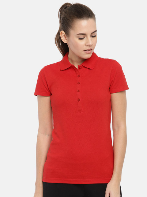 

Puma Women Red Solid Polo Women s T-shirt